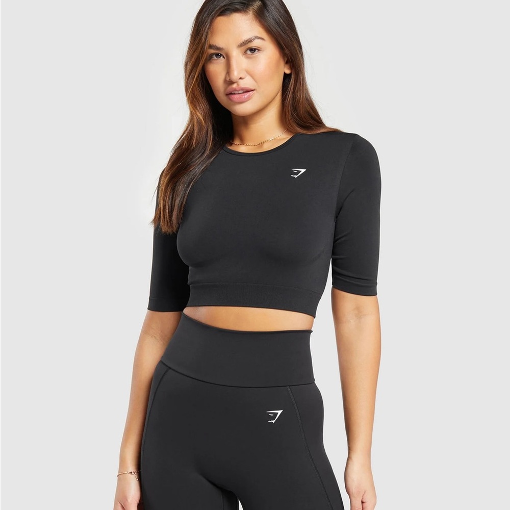 Gymshark Everyday Seamless Crop Top Strength Green
